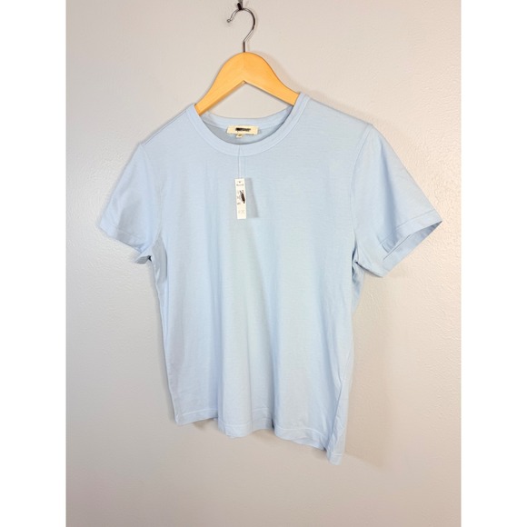 Madewell The‎ Perfect Crewneck Tee in Allday Jersey Light Pool XS NWT - Picture 5 of 6